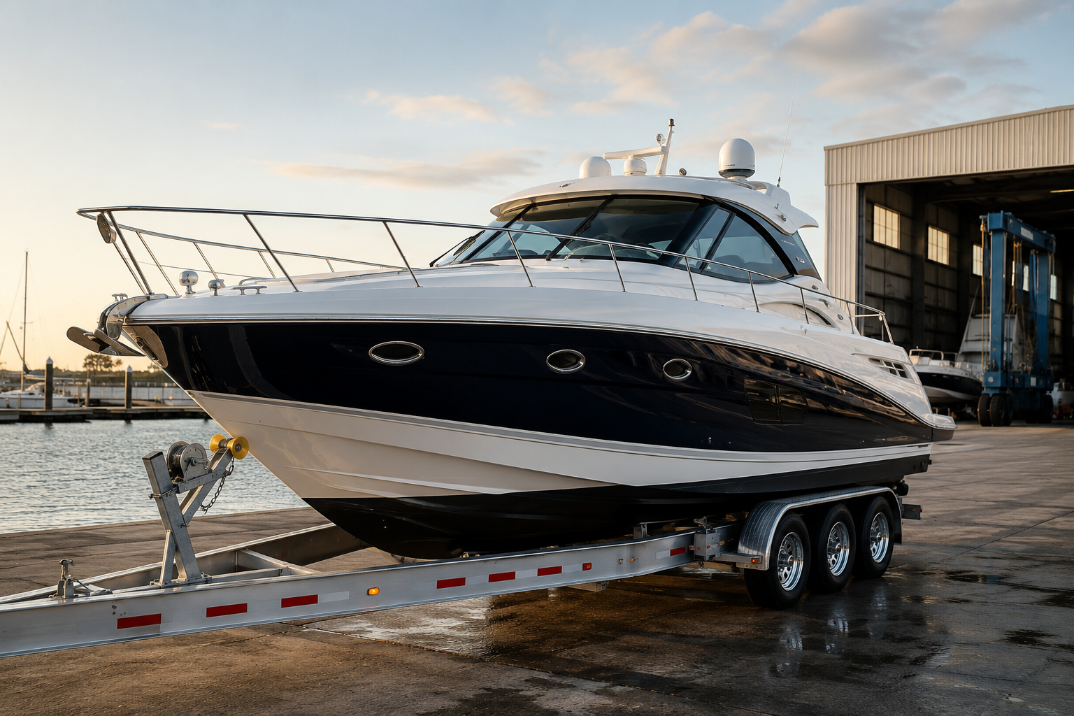 Boat and marine asset at a marina